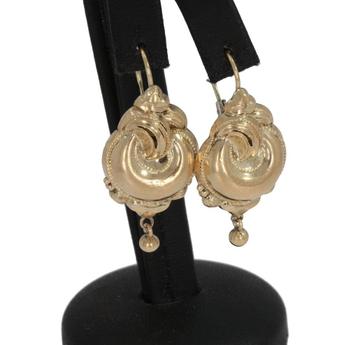 Sale Biedermeier antiek set 14k dames oorbellen goud antiek beschikbaar voor biedingen