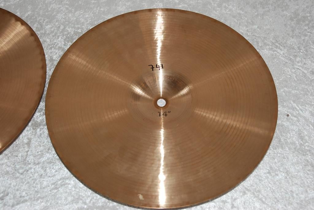 Paiste 505 medium hihat bekkens 743/973gr 14 inch <25252234>, Gebruikt, ., Drums of Percussie, Ophalen of Verzenden