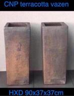 Oude rechthoekige design CNP vazen 90cm hoge potten, Ophalen of Verzenden, Gebruikt, Overige kleuren, Minder dan 50 cm