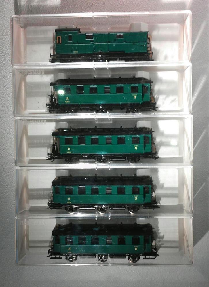 Fleischmann 91 5063 (2x) + 91 5064 (2x) + 93 5069 B K NMBS, Hobby en Vrije tijd, Modeltreinen | H0, Zo goed als nieuw, Wagon, Gelijkstroom