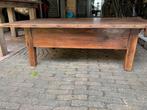 Donker bruin, Huis en Inrichting, Tafels | Salontafels, 100 tot 150 cm, Zo goed als nieuw, Minder dan 50 cm, Rechthoekig