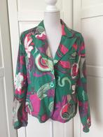 Dept groen katoenen bloemen colbert blazer jasje, maat M, Maat 38/40 (M), Ophalen of Verzenden, Jasje, Gedragen