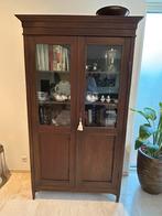 Teakhouten vitrinekast, Huis en Inrichting, Kasten | Vitrinekasten, Ophalen, 100 tot 150 cm, 200 cm of meer, Zo goed als nieuw