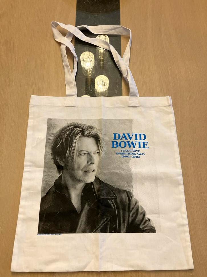 David Bowie Promo Tote Bag - Zeldzaam!, Sieraden, Tassen en Uiterlijk, Tassen | Damestassen, Zo goed als nieuw, Shopper, Wit, Verzenden