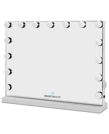 Ikea Malm Toilettafel, Wit + Makeupspiegel met verlichting - afbeelding 3