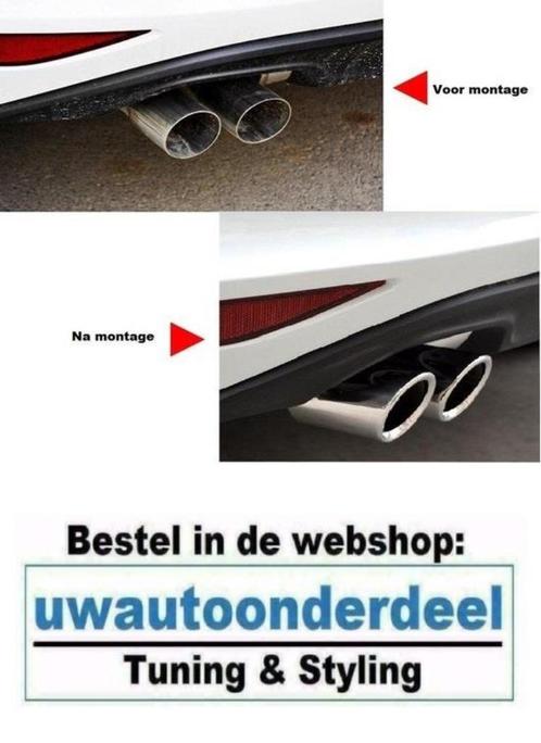 Chrome Rvs Uitlaat sierstuk Trim Eindstuk Geschikt voor Audi, Auto diversen, Tuning en Styling, Verzenden