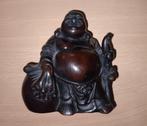 Kleine lachende Boeddha, Polystone Zwart, Ophalen of Verzenden, Zo goed als nieuw