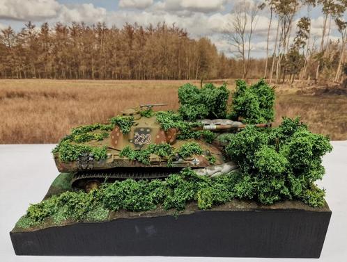 Ingegraven Panther 1:35, Hobby en Vrije tijd, Modelbouw | Figuren en Diorama's, Gebruikt, Diorama, 1:35 tot 1:50, Ophalen of Verzenden
