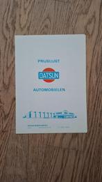 Datsun prijslijst folder 1976, Ophalen of Verzenden, Gelezen, Overige merken