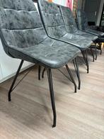 4 mooie eettafelstoelen grijs., Huis en Inrichting, Stoelen, Ophalen, Zo goed als nieuw, Grijs, Vier