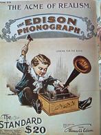 Dank u Edison, 100 jaar fonograaf en grammofoon., Boeken, Gelezen, Elektrotechniek, De Vries, Ophalen of Verzenden