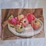 @5 appels op de schaal, print 42cm x 28,5cm@, Antiek en Kunst, Ophalen of Verzenden