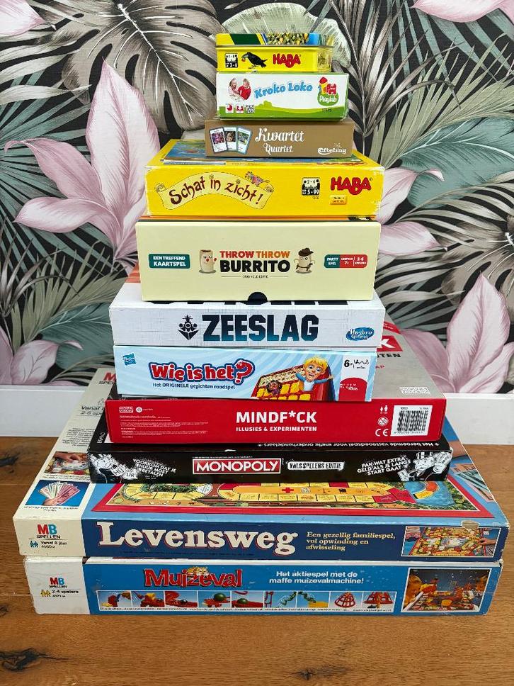 Diverse leuke spellen!, Hobby en Vrije tijd, Gezelschapsspellen | Bordspellen, Zo goed als nieuw, Een of twee spelers, Drie of vier spelers