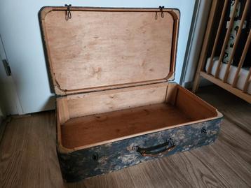 Antieke houten koffer ter decoratie