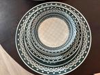 24-delig H.O.G.A. servies | Turks porselein  |  blauw wit, Huis en Inrichting, Ophalen, Zo goed als nieuw, Overige stijlen, Porselein