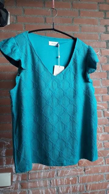 Gloednieuwe turquoise top/t-shirt van VILA, maat XL beschikbaar voor biedingen