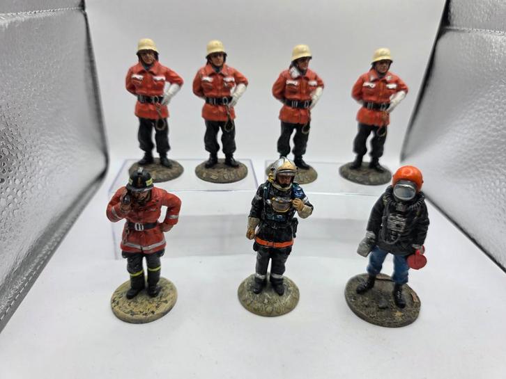 Loden Poppetjes Brandweer - Set van 7, Verzamelen, Poppetjes en Figuurtjes, Zo goed als nieuw, Ophalen of Verzenden