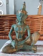 Oude Tempelwachter Thailand,Muziekant,brons Boeddha,Buddha,,, Ophalen of Verzenden, Zo goed als nieuw