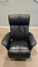 Himolla zwart leren relaxfauteuil, Ophalen, 75 tot 100 cm, Zo goed als nieuw, Metaal
