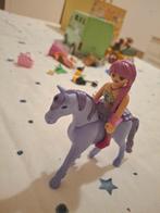 Paars Playmobil Paard met Figuur, Ophalen of Verzenden