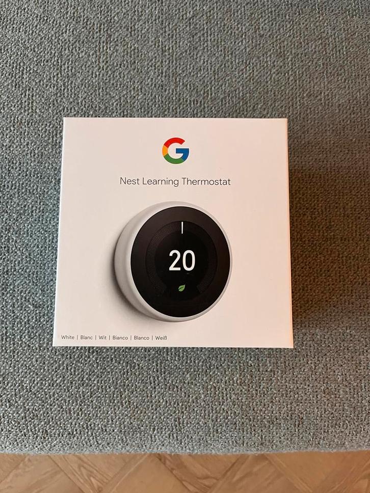 Nieuwe Google Nest Thermostaat V3, Doe-het-zelf en Verbouw, Thermostaten, Nieuw, Slimme thermostaat, Ophalen of Verzenden