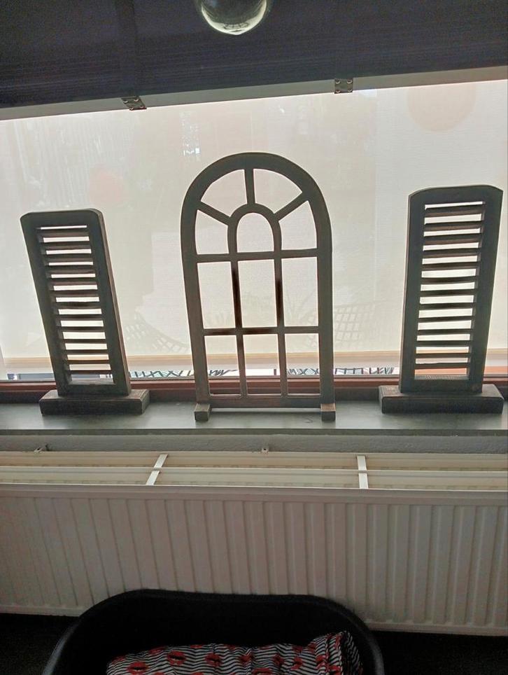 Houten raamdecoratie., Huis en Inrichting, Woonaccessoires | Overige, Zo goed als nieuw, Ophalen