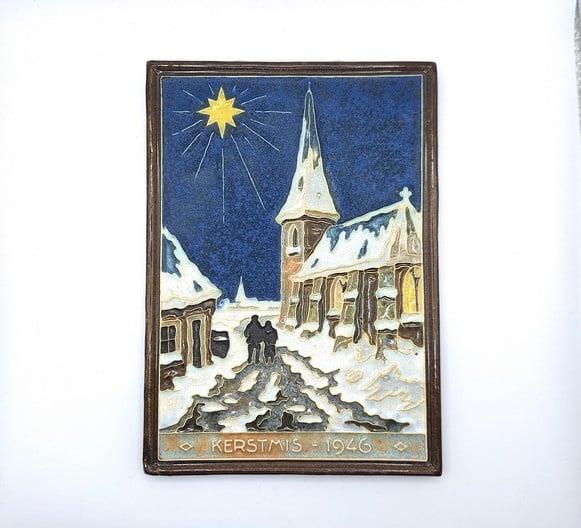 Cloisonné tegeltje 'Kerstmis 1946', Verzenden