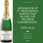 Heidsieck & C Monopole White Top Blanc de Blancs Champagne, Nieuw, Frankrijk, Vol, Ophalen of Verzenden