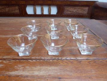 9 art deco dessert coupes, France (1) beschikbaar voor biedingen
