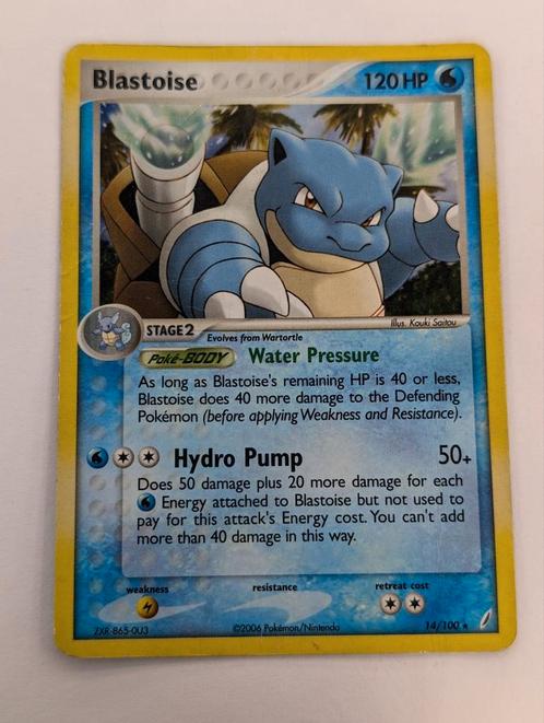 Blastoise (CG 14) - EX Crystal Guardians - Rare holo, Hobby en Vrije tijd, Verzamelkaartspellen | Pokémon, Zo goed als nieuw, Ophalen of Verzenden