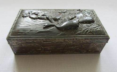 antiek japans chinees kistje ganzen gans sieraden jacht azië, Antiek en Kunst, Antiek | Overige Antiek, Verzenden