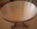Ronde eiken salontafel, Ophalen, Gebruikt, 50 tot 100 cm, 50 tot 75 cm