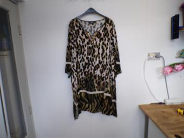 Groen/offwhite/zwart/bruin tuniek Ulla Popken 58/60 beschikbaar voor biedingen