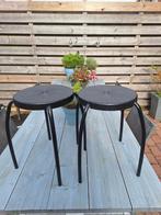 Ikea krukje Fritiof zwart stapelbaar 2 stuks., Ophalen, Gebruikt, Overige materialen