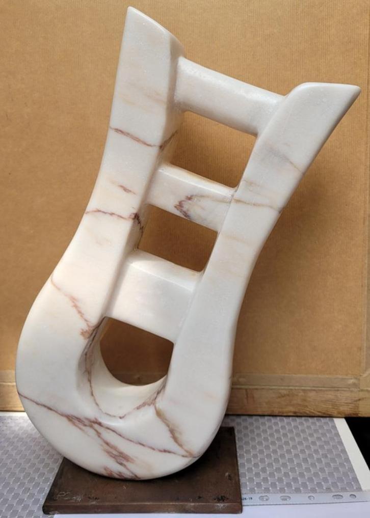 Paul CREVELS, harp in Aurora-marmer, Antiek en Kunst, Kunst | Beelden en Houtsnijwerken, Ophalen