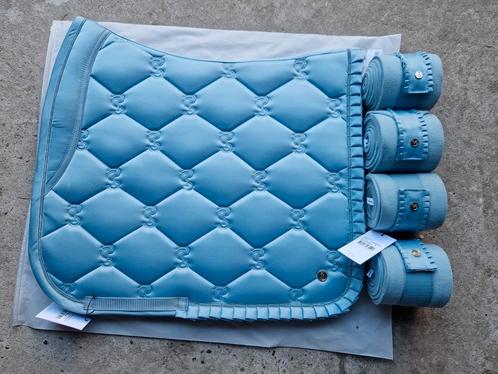 Ps of sweden ruffle set full dressuur stone blue., Dieren en Toebehoren, Paarden en Pony's | Dekens en Dekjes, Nieuw, Dekje, Ophalen of Verzenden
