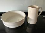 Lampetstel, kleur wit.schaal 34x11 cm.kan 23cm, Antiek en Kunst, Antiek | Keramiek en Aardewerk, Ophalen of Verzenden