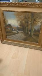 Schilderij: Landschap met figuren, Antiek en Kunst, Kunst | Schilderijen | Klassiek, Ophalen of Verzenden