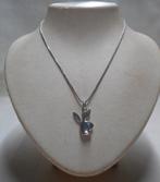 Zilveren ketting met hanger Playboy bunny nr.195, Sieraden, Tassen en Uiterlijk, Kettingen, Met hanger, Verzenden, Zo goed als nieuw