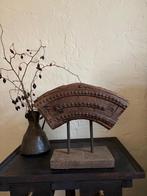 Mooi oud houten ornament stoer sober landelijk, Ophalen of Verzenden, Gebruikt