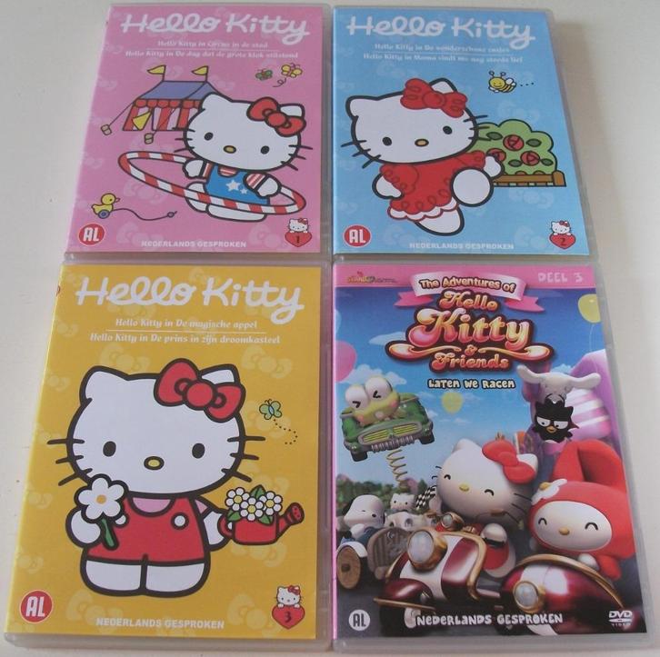 Dvd *** HELLO KITTY *** 4 stuks, Cd's en Dvd's, Dvd's | Kinderen en Jeugd, Zo goed als nieuw, Tv fictie, Avontuur, Alle leeftijden