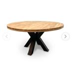 Nieuwe acaciahouten ronde tafel - 130cm, Huis en Inrichting, Ophalen, Rond, Nieuw, 100 tot 150 cm