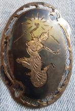 Siam broche emaille/zilver, Ophalen, 4 tot 7 cm, Gebruikt, Zilver