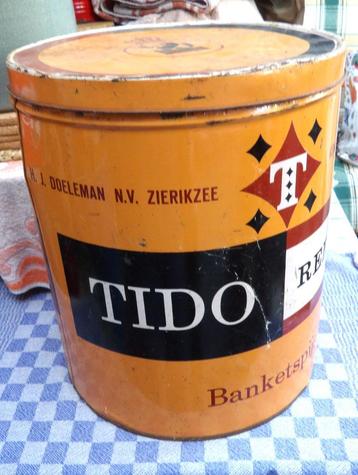 groot blik/ voorraadblik banketspijs Tido Doeleman Zierikzee beschikbaar voor biedingen