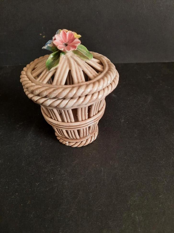 Sieraden doosje met bloemen, Antiek en Kunst, Curiosa en Brocante, Ophalen of Verzenden