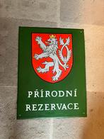 Emaille bord Prirodni Rezervace natuurreservaat, Verzamelen, Merken en Reclamevoorwerpen, Ophalen of Verzenden, Zo goed als nieuw