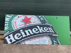 Groot Heineken bord, Verzamelen, Biermerken, Reclamebord, Plaat of Schild, Heineken, Gebruikt, Ophalen