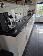 WAANZINNIG HOOGGLANS MOOIE KEUKEN MET KASTENWAND, Huis en Inrichting, Keuken | Complete keukens, Ophalen, Wit, Dubbelwandige keuken