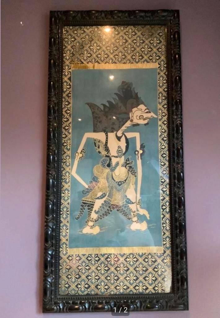 Wayang Kunstwerk in Lijst, Antiek en Kunst, Kunst | Niet-Westerse kunst, Ophalen of Verzenden