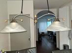 Hanglamp met 2 kapjes van melkglas!, Ophalen, Gebruikt, 75 cm of meer